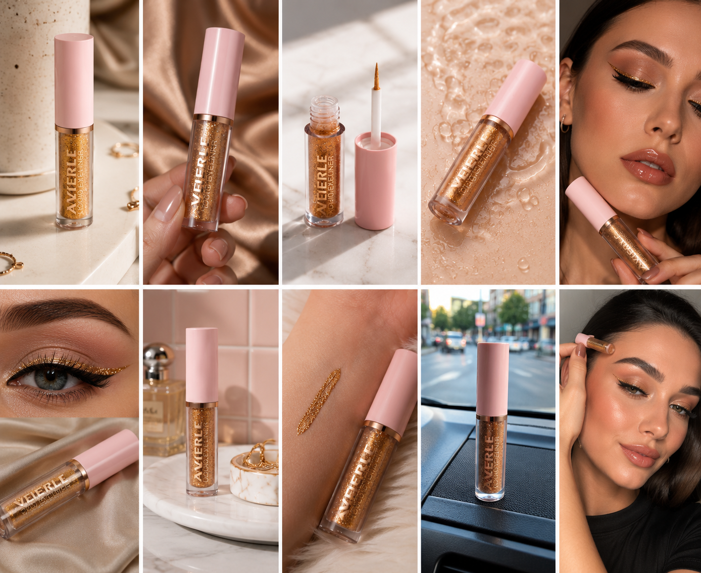 Eyeliner Metalic cu Efect Sclipitor