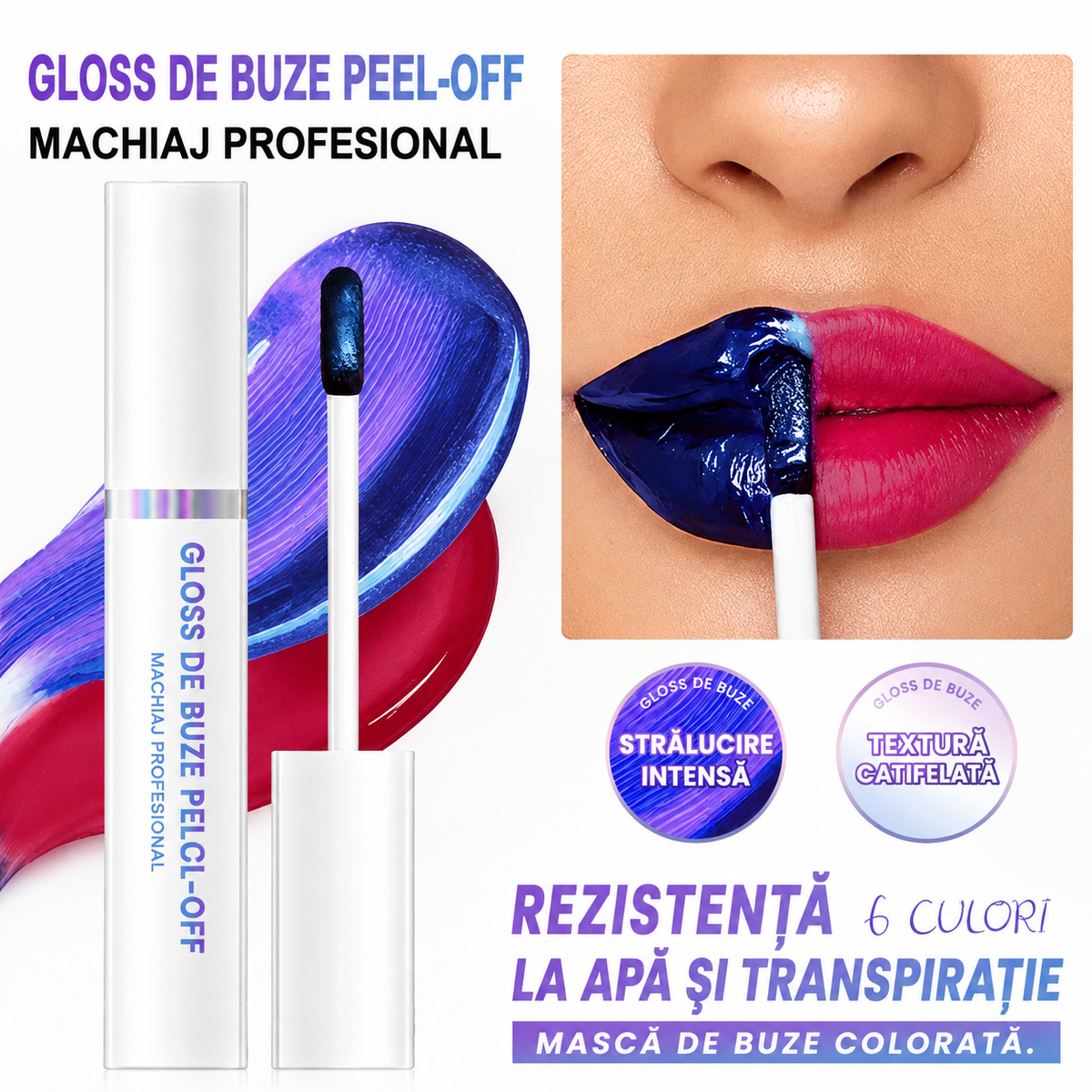 Ruj Colorat Rezistent la Apă